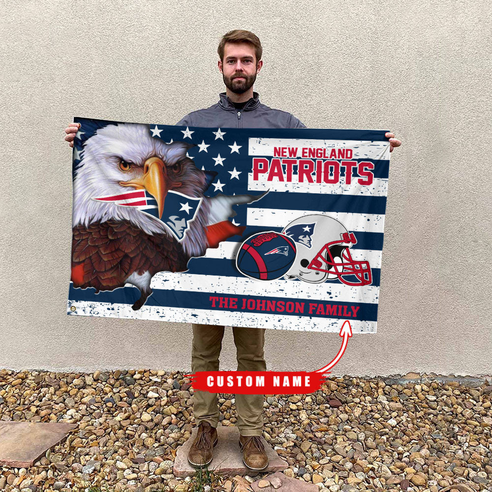 New England Patriots-Flag-Custom Name FL2907