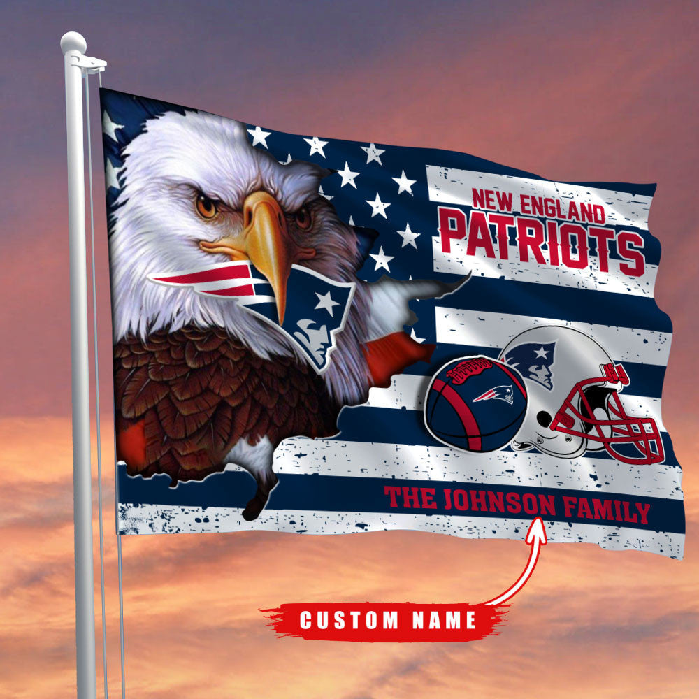 New England Patriots-Flag-Custom Name FL2907