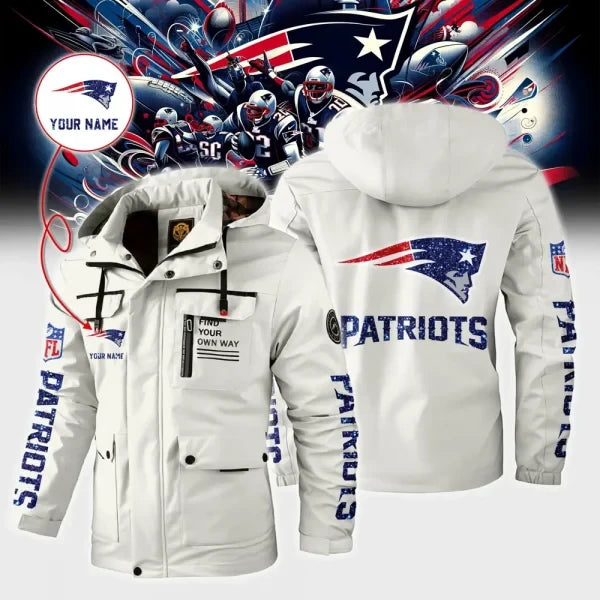 New England Patriots Personalized Winter Windbreaker Jacket ANZWWJ022