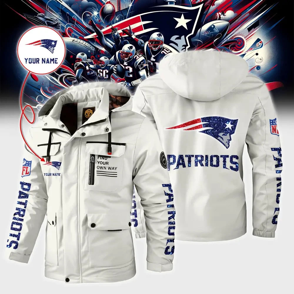 New England Patriots Personalized Winter Windbreaker Jacket ANZWWJ022