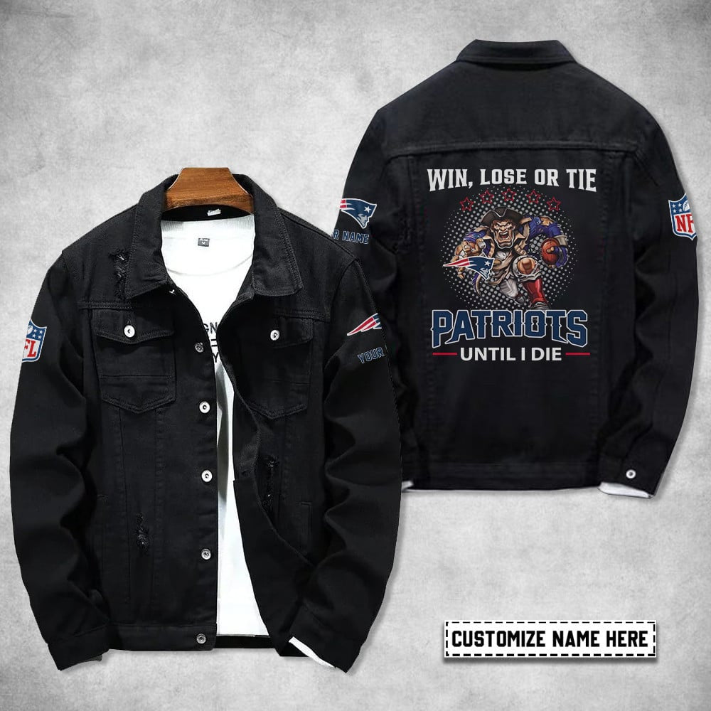 New England Patriots Personalized Premium Denim Jacket S9DJ058