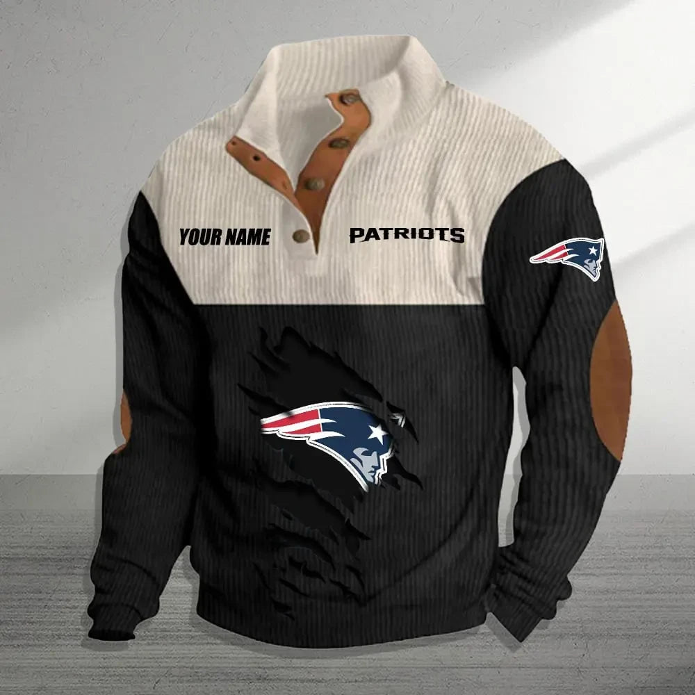 New England Patriots Premium Personalized Game-Day Pullover S9DBSCH150