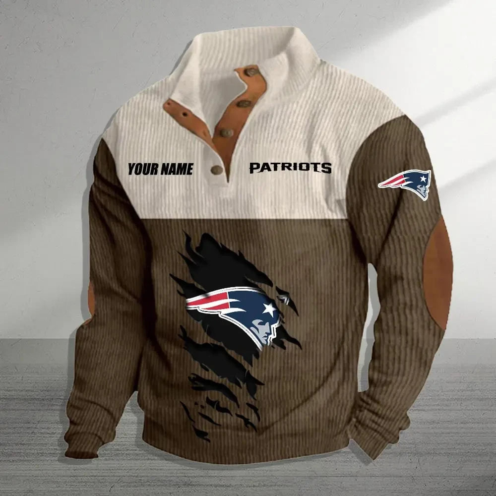 New England Patriots Premium Personalized Game-Day Pullover S9DBSCH150