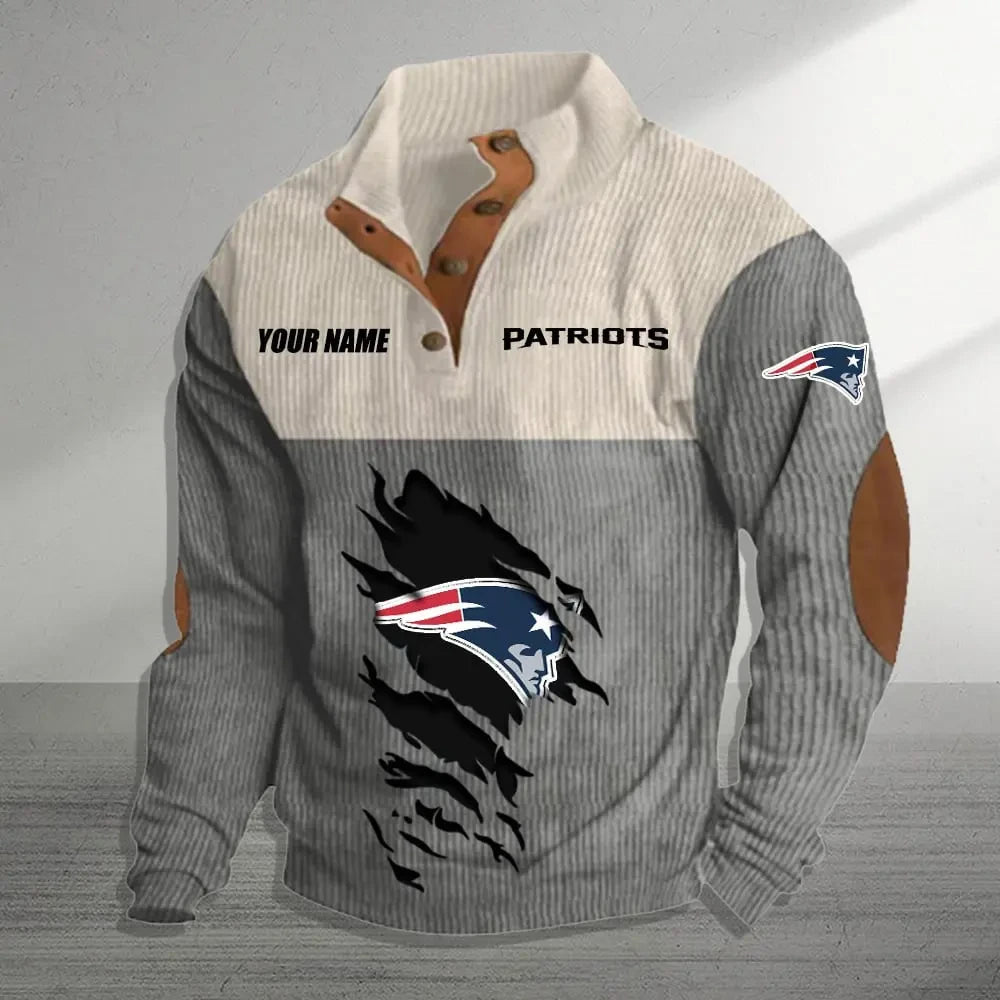 New England Patriots Premium Personalized Game-Day Pullover S9DBSCH150
