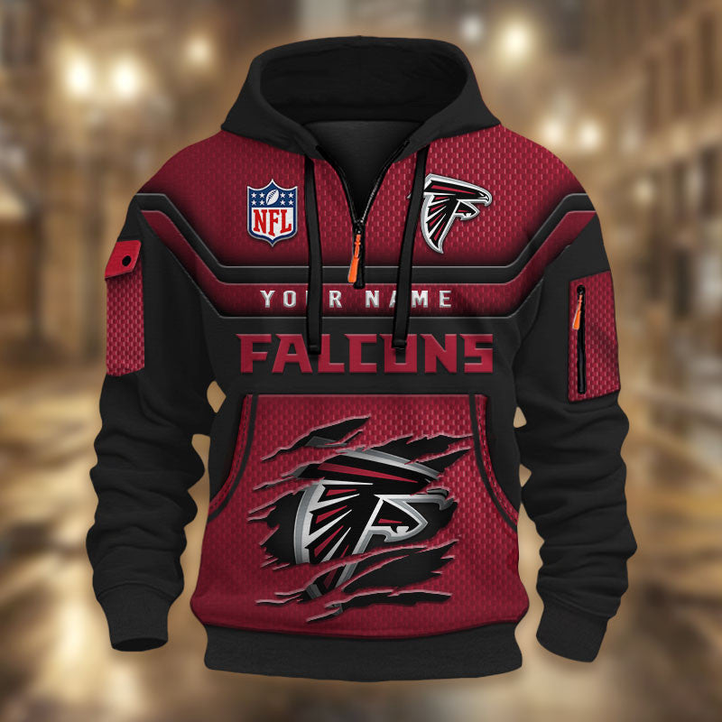 Atlanta Falcons DMHT2581 3D Half-zip Hoodie