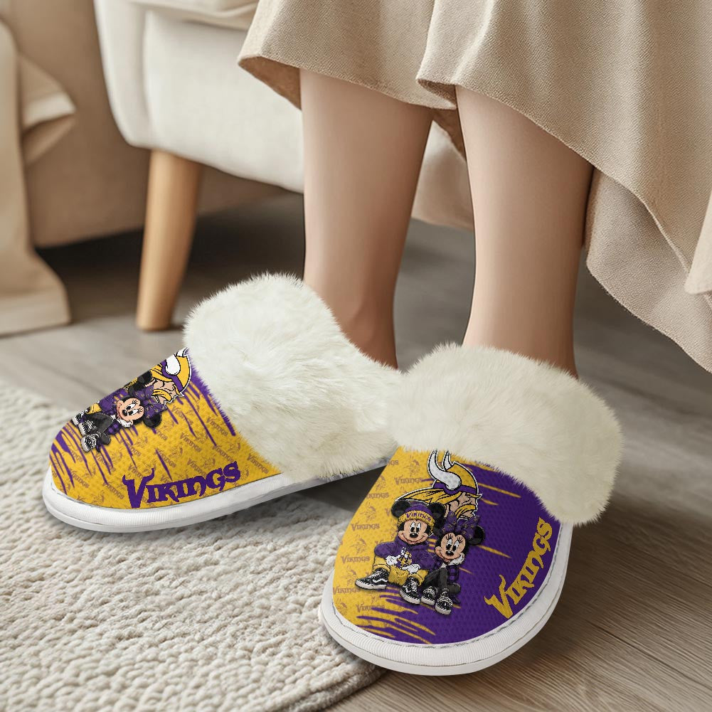 Minnesota Vikings DMHE3415 Cotton Slippers