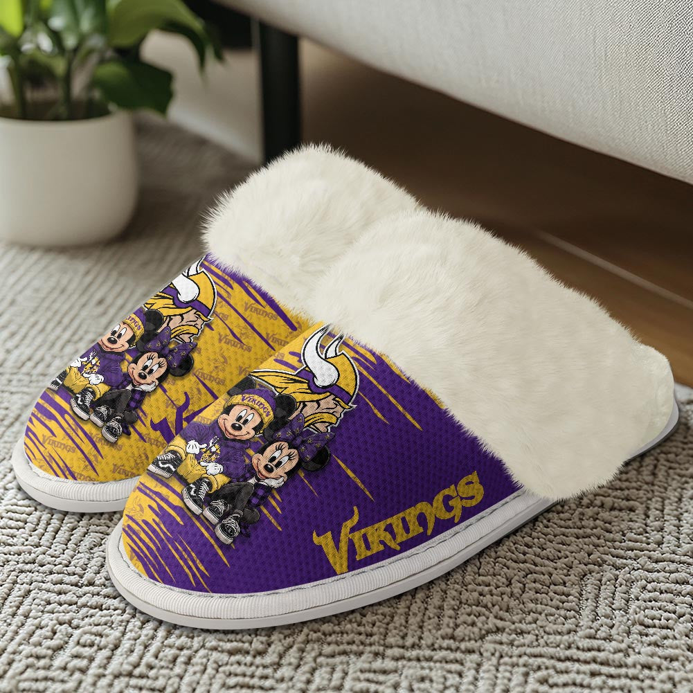 Minnesota Vikings DMHE3415 Cotton Slippers