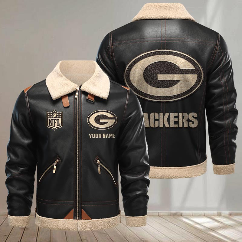 Green Bay Packers DMLK0401 Leather Jacket