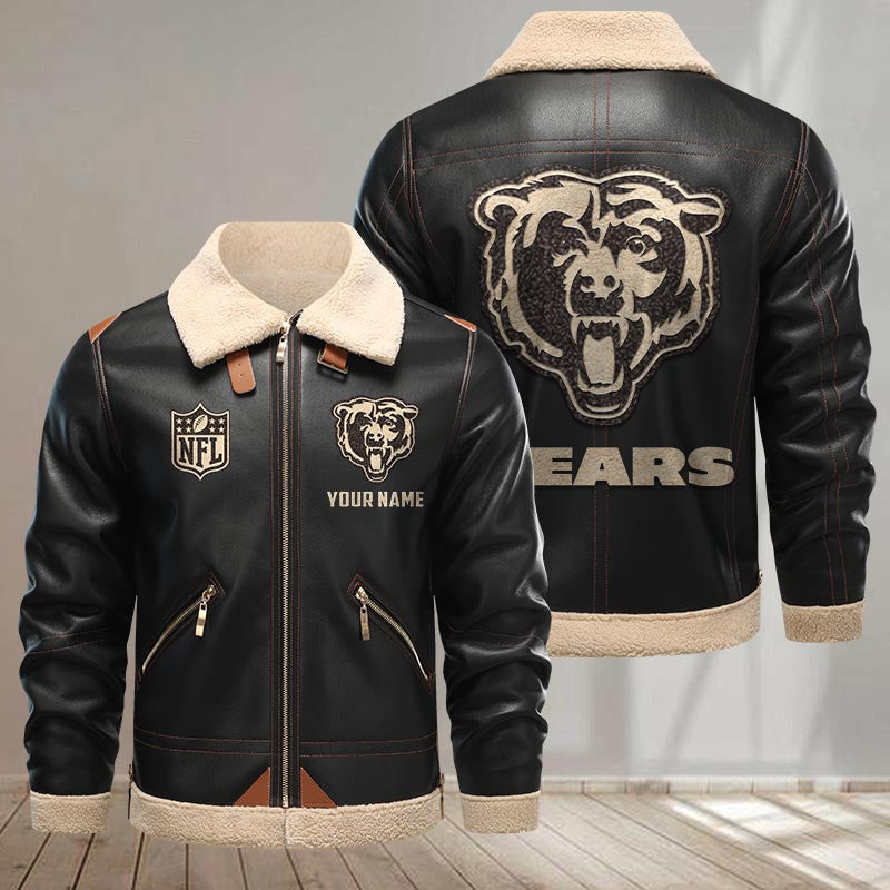 Chicago Bears DMLK0395 Leather Jacket