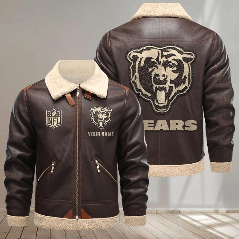 Chicago Bears DMLK0395 Leather Jacket