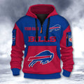Buffalo Bills DMHT2721 3D Half-zip Hoodie