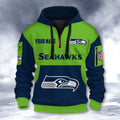 Seattle Seahawks DMHT2746 3D Half-zip Hoodie