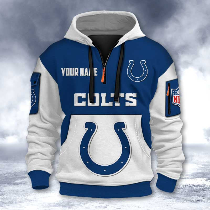 Indianapolis Colts DMHT2731 3D Half-zip Hoodie