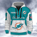 Miami Dolphins DMHT2737 3D Half-zip Hoodie