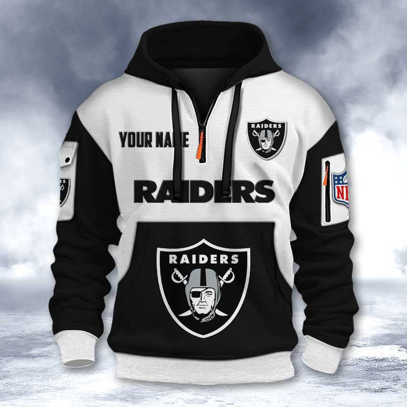 Las Vegas Raiders DMHT2734 3D Half-zip Hoodie