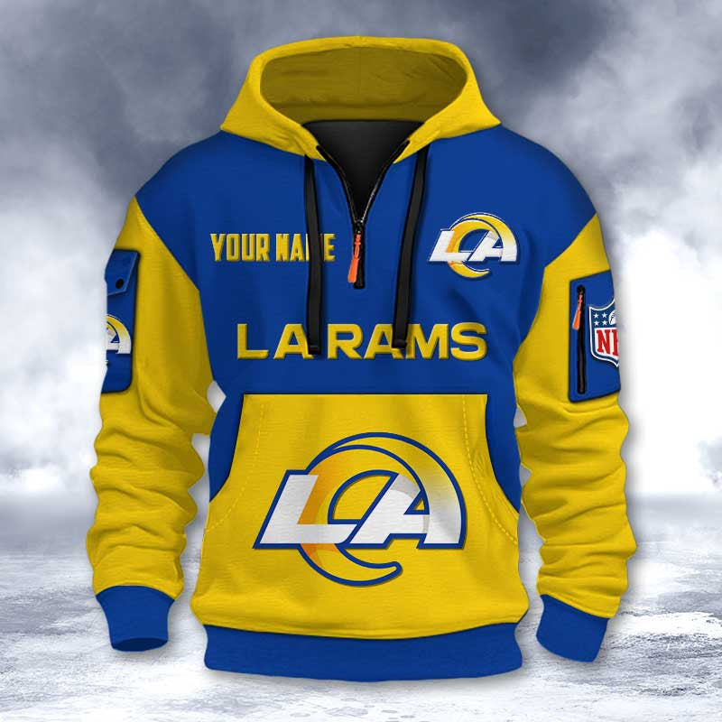 Los Angeles Rams DMHT2736 3D Half-zip Hoodie