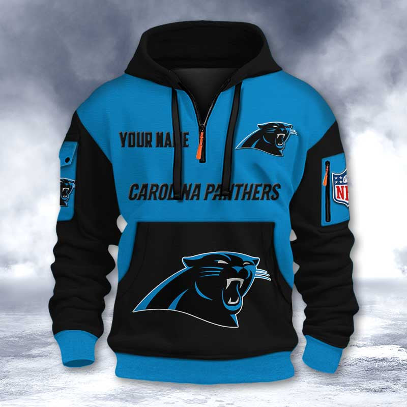 Carolina Panthers DMHT2722 3D Half-zip Hoodie