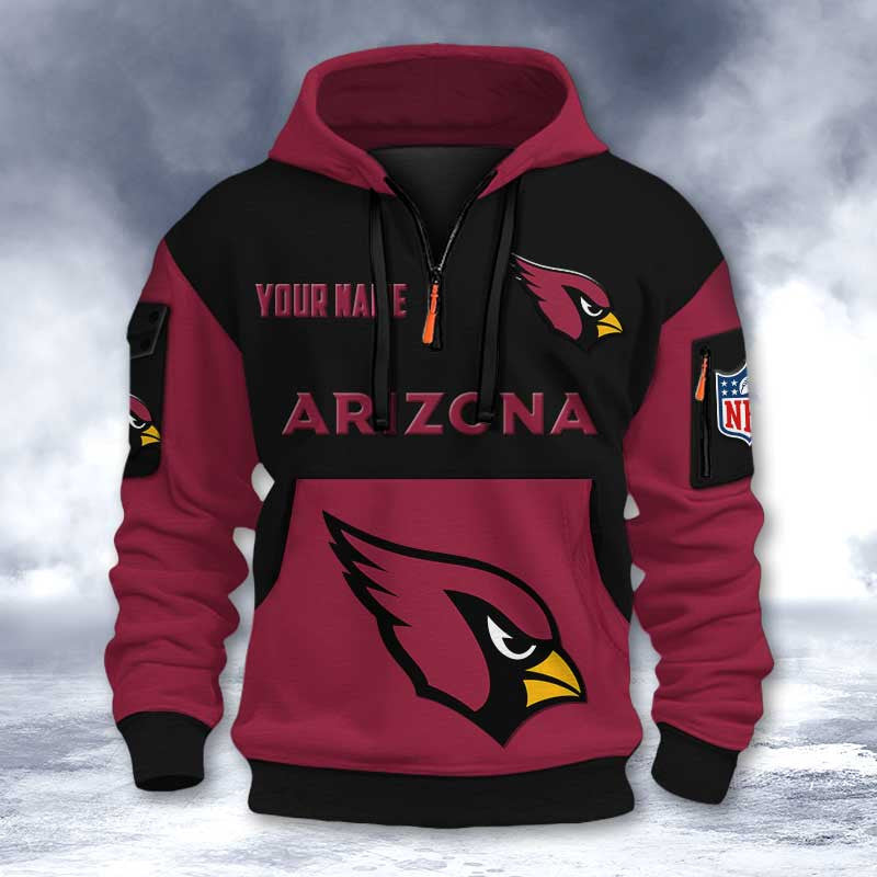 Arizona Cardinals DMHT2718 3D Half-zip Hoodie