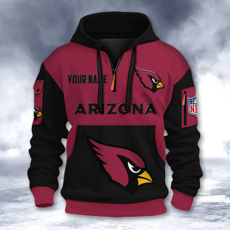Arizona Cardinals DMHT2718 3D Half-zip Hoodie