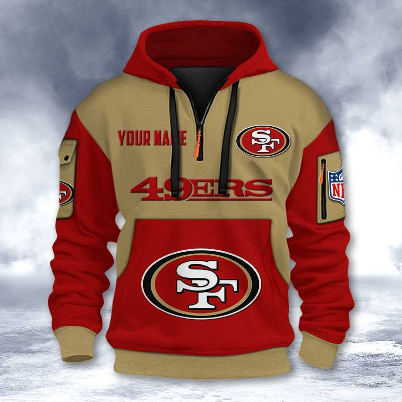 San Francisco 49ers DMHT2745 3D Half-zip Hoodie