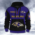 Baltimore Ravens DMHT2720 3D Half-zip Hoodie
