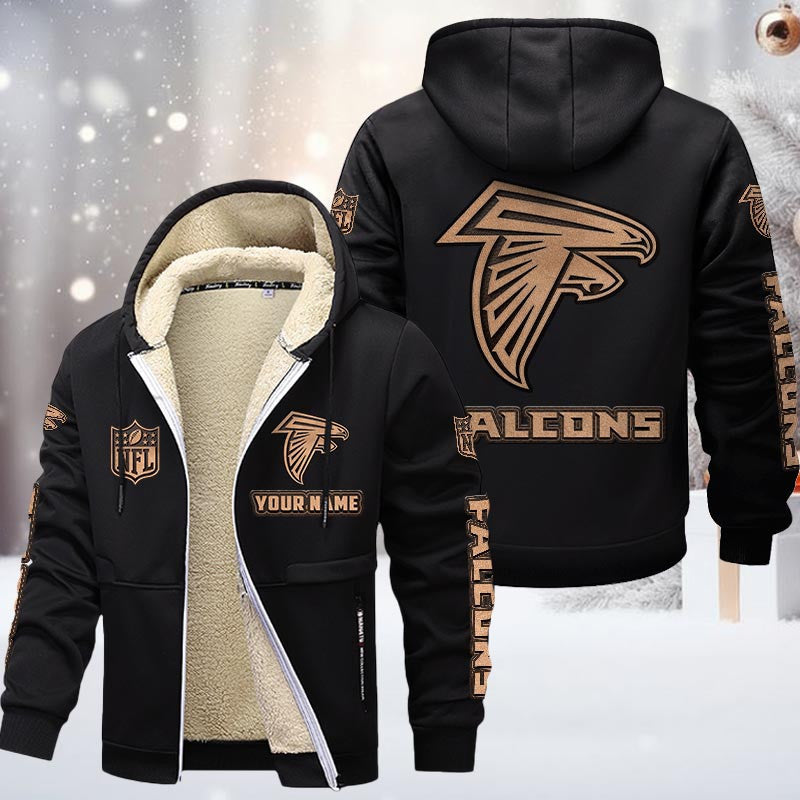 Atlanta Falcons DMTZ0839 Premium Sherpa-Lined Winter Hoodie – Personalized Edition