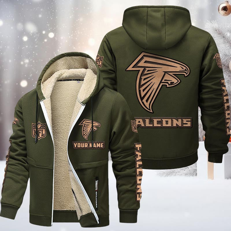 Atlanta Falcons DMTZ0839 Premium Sherpa-Lined Winter Hoodie – Personalized Edition
