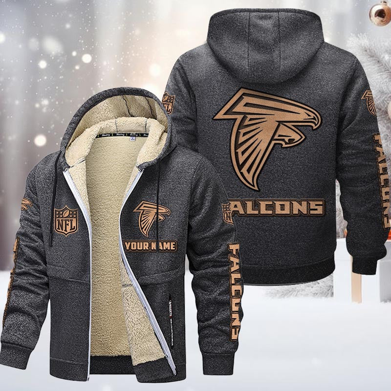 Atlanta Falcons DMTZ0839 Premium Sherpa-Lined Winter Hoodie – Personalized Edition