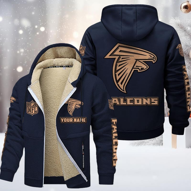 Atlanta Falcons DMTZ0839 Premium Sherpa-Lined Winter Hoodie – Personalized Edition