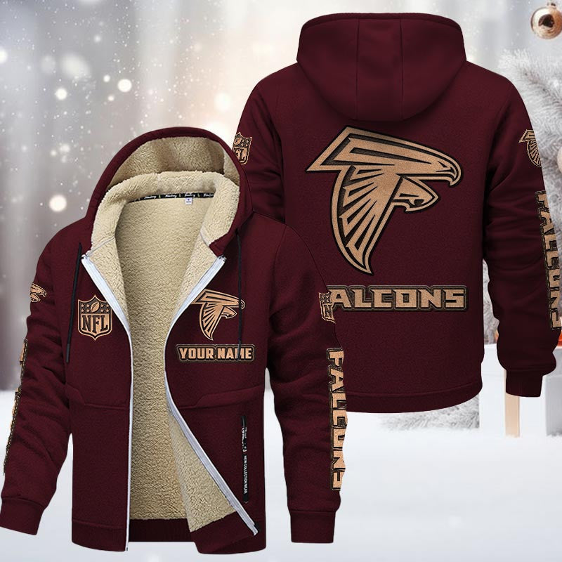 Atlanta Falcons DMTZ0839 Premium Sherpa-Lined Winter Hoodie – Personalized Edition