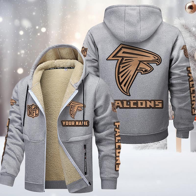 Atlanta Falcons DMTZ0839 Premium Sherpa-Lined Winter Hoodie – Personalized Edition