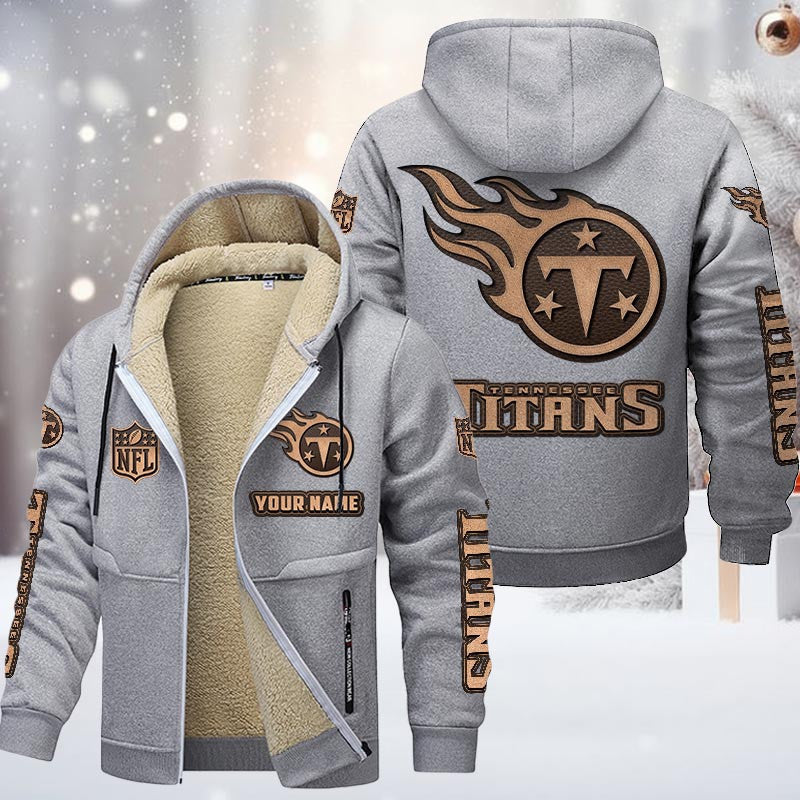Tennessee Titans DMTZ0868 Premium Sherpa-Lined Winter Hoodie – Personalized Edition