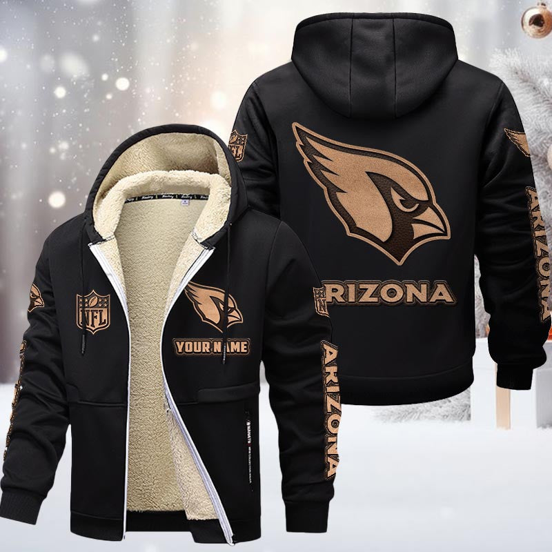 Arizona Cardinals DMTZ0838 Premium Sherpa-Lined Winter Hoodie – Personalized Edition