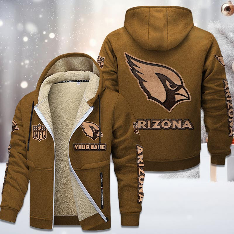 Arizona Cardinals DMTZ0838 Premium Sherpa-Lined Winter Hoodie – Personalized Edition