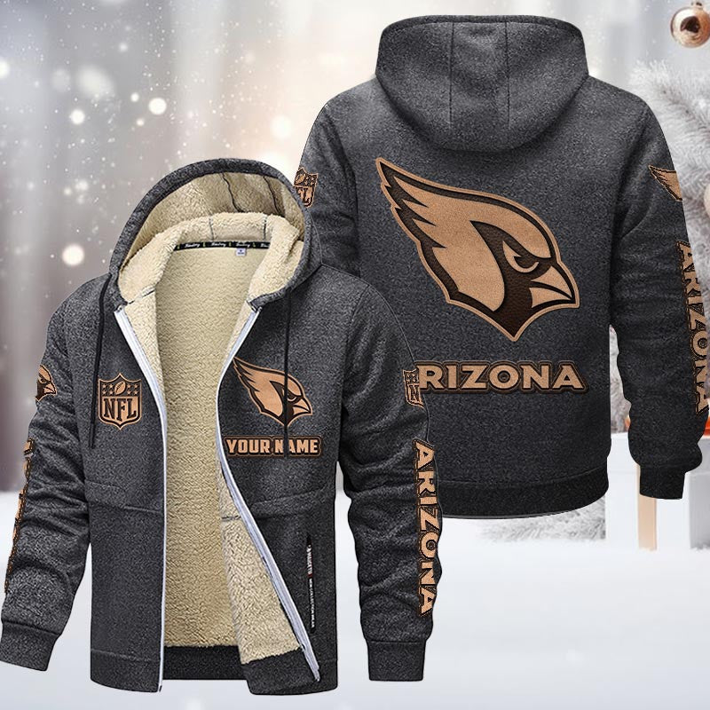Arizona Cardinals DMTZ0838 Premium Sherpa-Lined Winter Hoodie – Personalized Edition