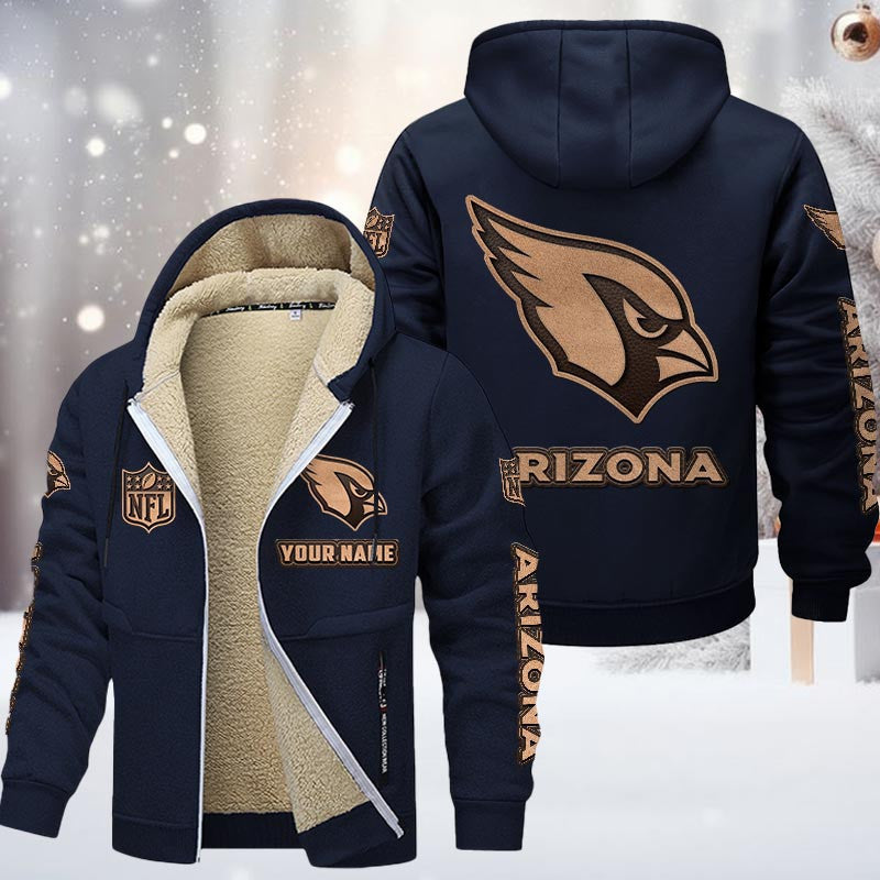 Arizona Cardinals DMTZ0838 Premium Sherpa-Lined Winter Hoodie – Personalized Edition