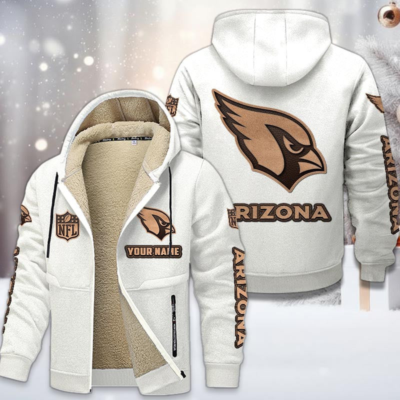 Arizona Cardinals DMTZ0838 Premium Sherpa-Lined Winter Hoodie – Personalized Edition
