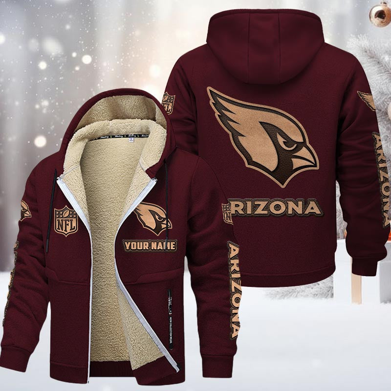 Arizona Cardinals DMTZ0838 Premium Sherpa-Lined Winter Hoodie – Personalized Edition