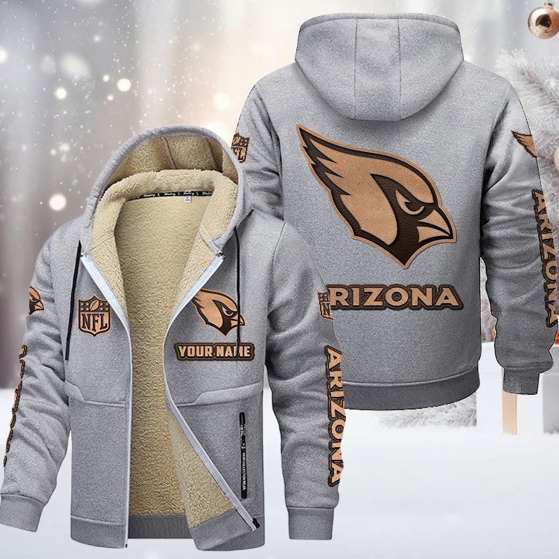 Arizona Cardinals DMTZ0838 Premium Sherpa-Lined Winter Hoodie – Personalized Edition