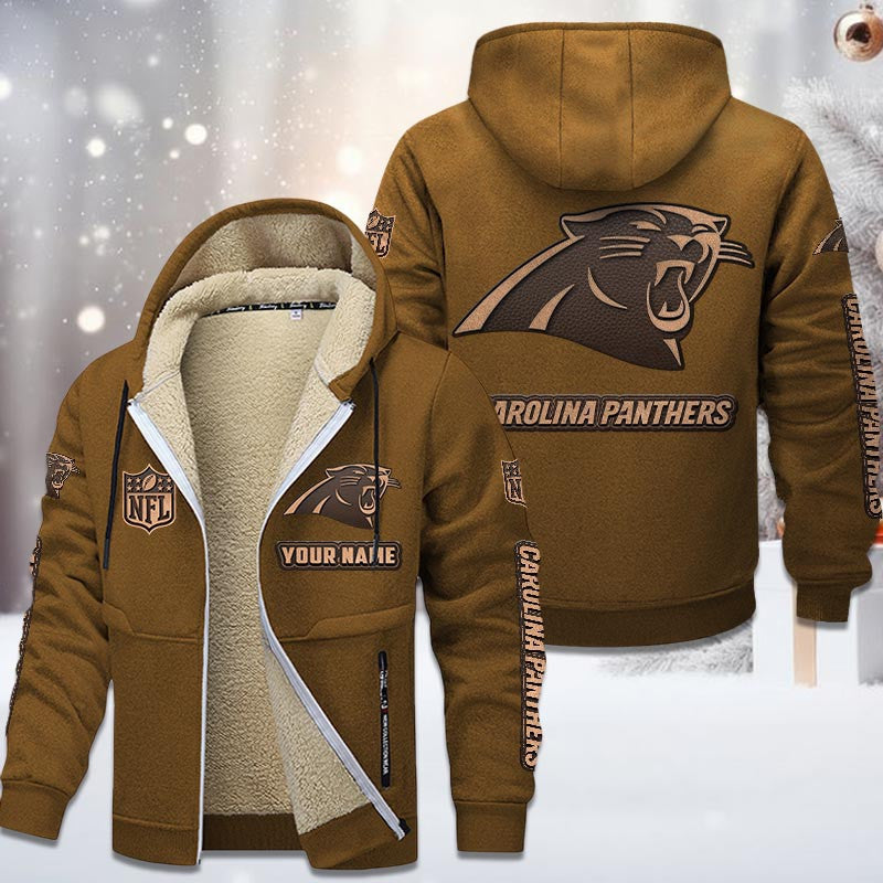 Carolina Panthers DMTZ0842 Premium Sherpa-Lined Winter Hoodie – Personalized Edition