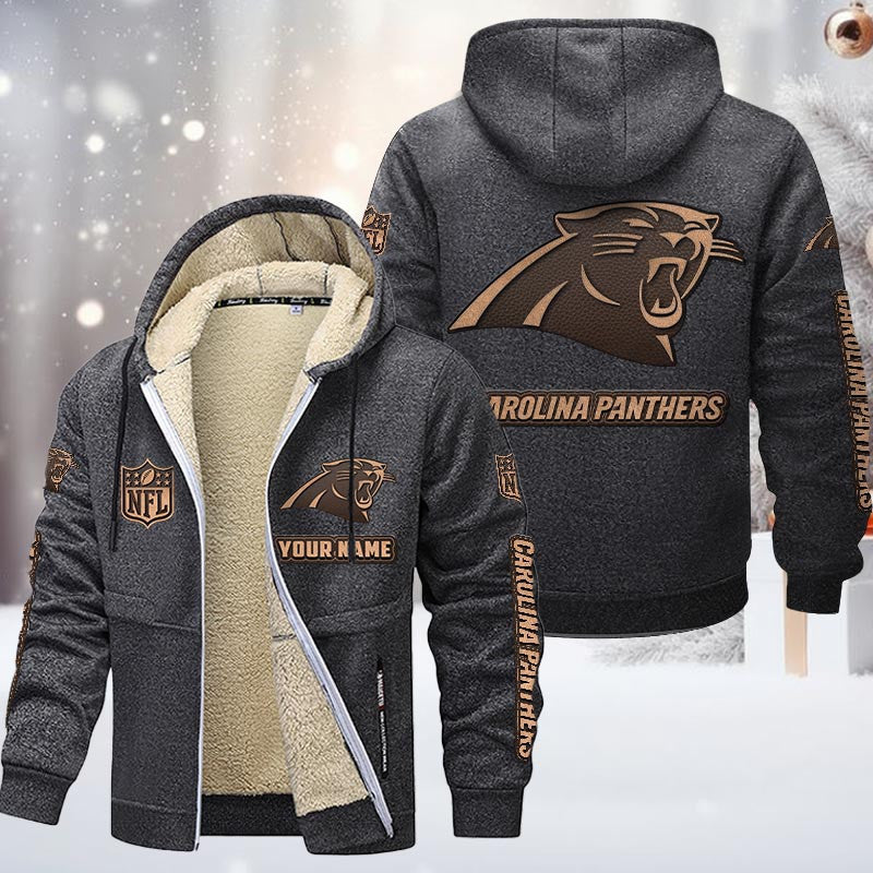 Carolina Panthers DMTZ0842 Premium Sherpa-Lined Winter Hoodie – Personalized Edition