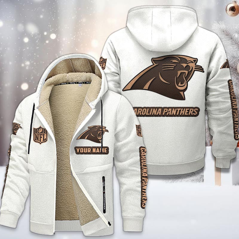 Carolina Panthers DMTZ0842 Premium Sherpa-Lined Winter Hoodie – Personalized Edition