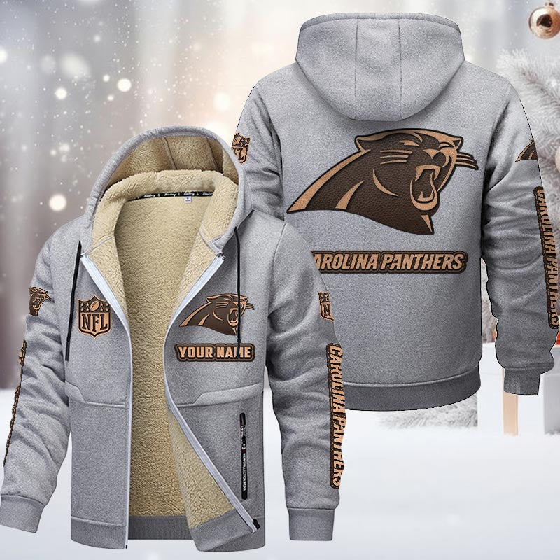 Carolina Panthers DMTZ0842 Premium Sherpa-Lined Winter Hoodie – Personalized Edition