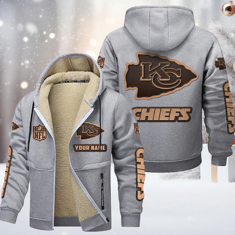 Kansas City Chiefs DMTZ0853 Premium Sherpa-Lined Winter Hoodie – Personalized Edition