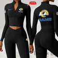 Los Angeles Rams Zipper Sports Top Women Gym Long Sleeve for Fitness SPTZSTW120