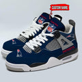 New England Patriots Personalized AJ4 Sneaker BG335