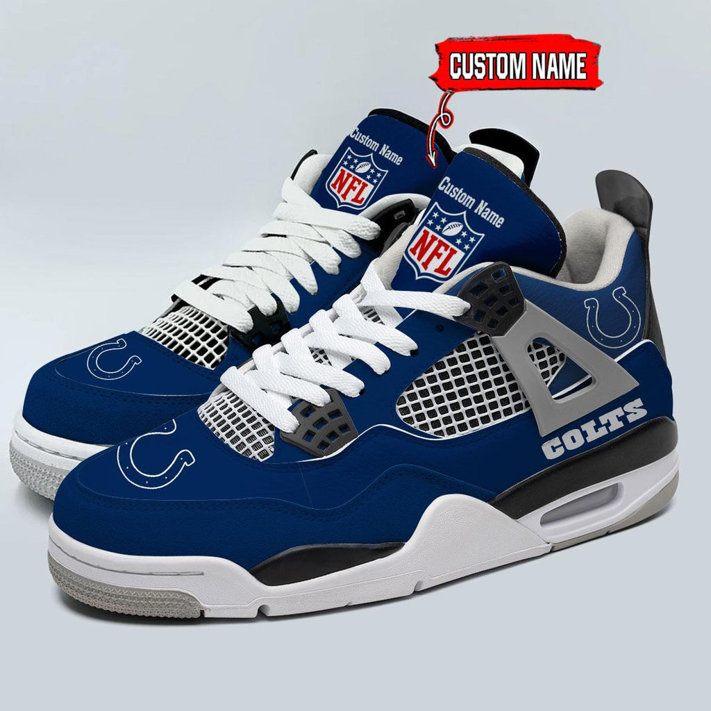 Indianapolis Colts Personalized AJ4 Sneaker BG340