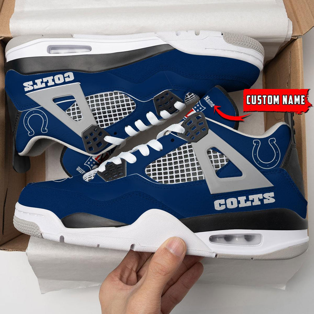 Indianapolis Colts Personalized AJ4 Sneaker BG340