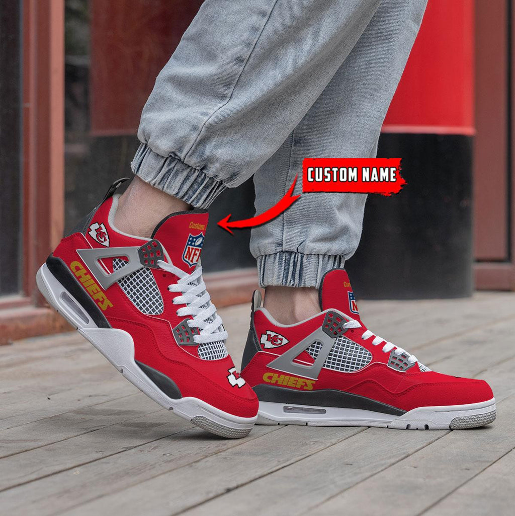 Kansas City Chiefs Personalized AJ4 Sneaker BG338