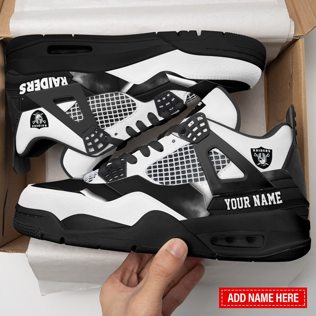 Las Vegas Raiders Personalized AJ4 Sneaker BG267